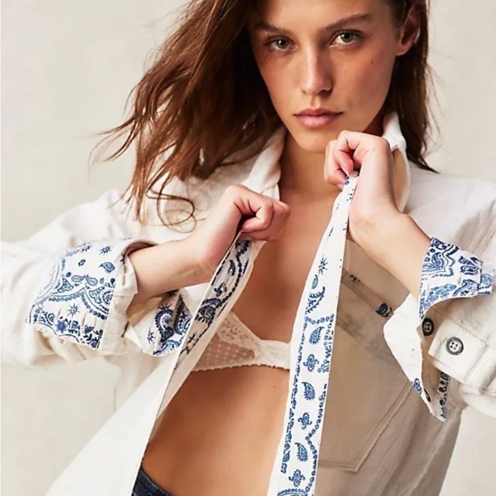 Free People We the Free Two to One Button Down
